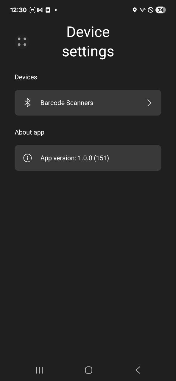 android app device settings screen